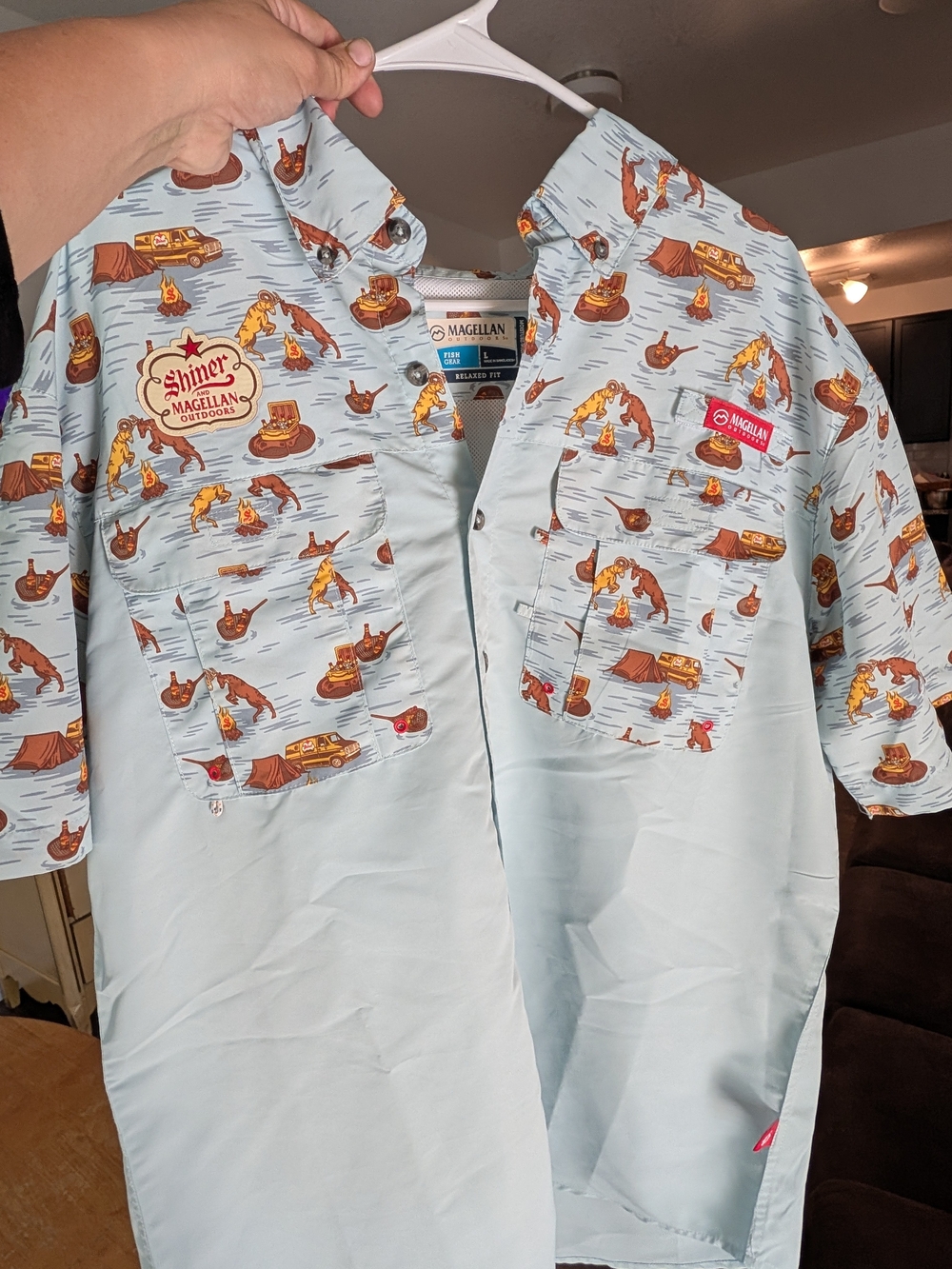 Magellan Shiner Outdoors Mens Shirt l
